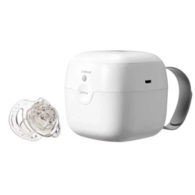 Immagine di Nuby Sterilizzatore Uv Portatile, con Succhietto In Tritan a Goccia 0 6 Mesi Incluso Elimina Il 99% di Germi e Batteri Bianco