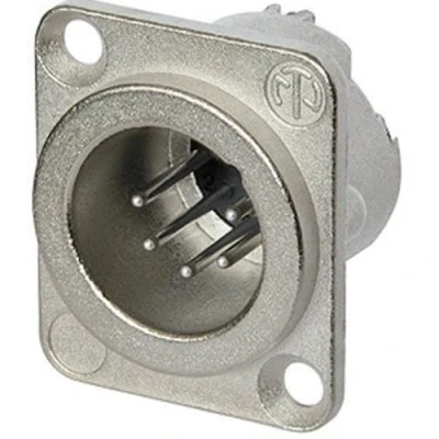 Immagine di Neutrik NC5MD LX Connettore XLR Spina a pannello contatti diritti Numero Poli (num): 5 Argento 1 pz.