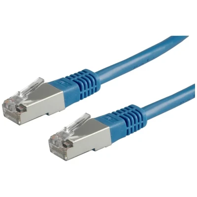 Immagine di Roline 21.15.0164 RJ45 cavo di rete, patch CAT 5e F/UTP 5.00 m Blu 1 pz.