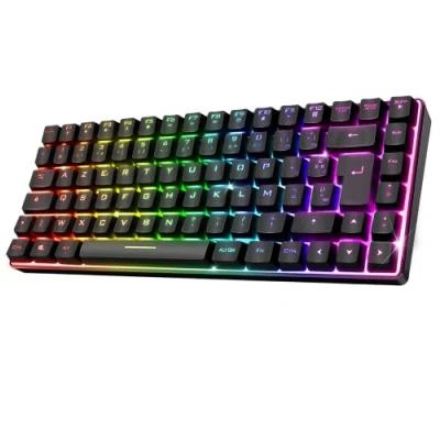 Immagine di SPIRIT OF GAMER Tastiera Gaming Wireless TKL 65% Tasti Semi Meccanici di cui 25 Anti Ghosting Connettività e Bluetooth Compatibile con PC Gaming, Smartphone o Tablet