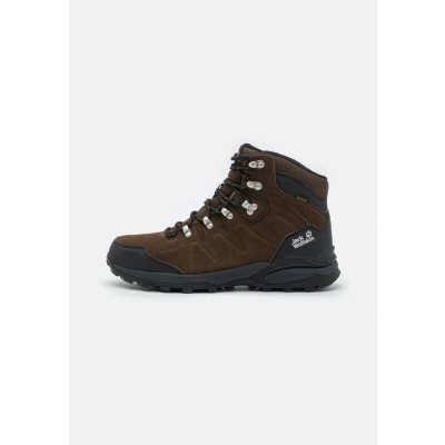 Immagine di Jack Wolfskin Refugio Texapore MID M Scarpa da hiking, Uomo, Taglia: 42.5, Brown/phantom Pelle e tessuto