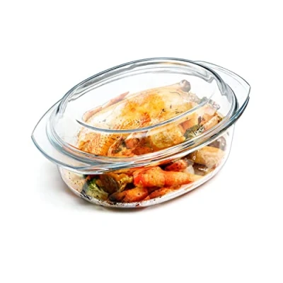 Immagine di casseruola ovale in vetro con coperchio, coperchio (ovale 3.5L)