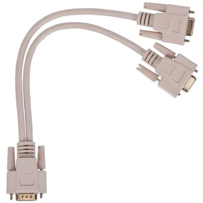 Immagine di InLine 20586 Cavo VGA, Sub D 15Pin Maschio a 2X VGA Femmina, 0.1 m, Sdoppiatore, Beige