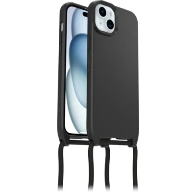 Immagine di Otterbox React Necklace Catenella per smartphone Apple iPhone 15 Plus, 14 Plus Nero Compatibile con MagSafe