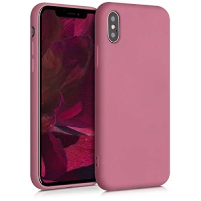Immagine di kwmobile Custodia Compatibile con Apple iPhone X Cover Back Case per Smartphone in Silicone TPU Protezione Gommata rosa scuro