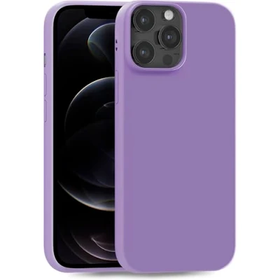 Immagine di MyGadget Cover per iPhone 12 Pro Max Custodia Protettiva in Silicone Morbido Case TPU Flessibile Protezione Antiurto &amp; Antigraffio Viola Scuro