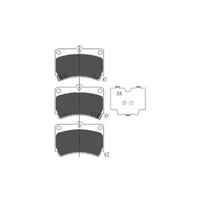 Immagine di KAVO PARTS KBP 4501 Kit pastiglie freno con segnalatore acustico usura MAZDA: Demio SW, FAMILIA 5, 4, KIA: Rio I Sedan, Pride Hatchback