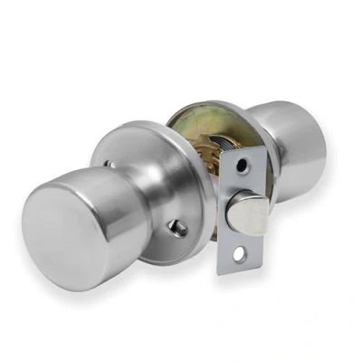 Immagine di XFORT Set Pomelli Di Passaggio, Maniglia Per Porte Design Tulip Interne, Ideale Stanze Che Non Necessitano Chiusura Come Corridoi, Salotti, Cucine E Ripostigli (Cromo satinato)