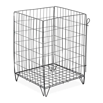 Immagine di Relaxdays Compostiera in Metallo, per Compost da Giardino, Contenitore Foglie e Fogliame, HLP: 48 x 46 cm, Nero, 1 pz