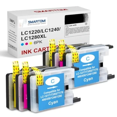 Immagine di SMARTOMI LC1240XL LC1280 Compatibili con Brother LC 1240 1240, per Stampanti MFC J280W J425W J430W J435W J625DW J825DW J835DW J5910DW J6510DW J6710DW J6910DW DCP J525W J725DW J925DW