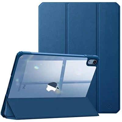 Immagine di FINTIE Custodia per iPad 10ª Generazione 10.9&quot; 2022 Sottile Leggero Trasparente Cover Posteriore con Bordo in TPU Morbido Auto Sveglia/Sonno, Blu