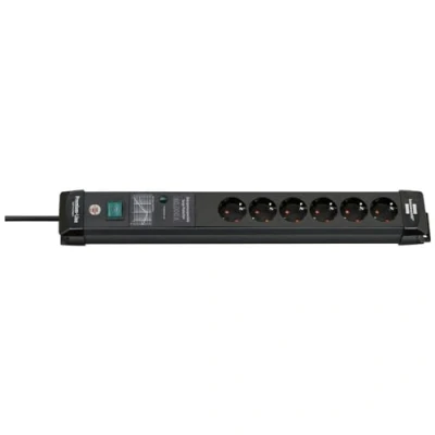 Immagine di Brennenstuhl 1391010601 Multipresa con protezione da sovratensioni Argento/Nero Schuko 1 pz.
