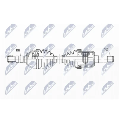 Immagine di NTY NPW PL 143 Albero motore / Semiasse Assale anteriore Sx 565 Trasmissione automatica