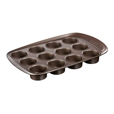 Immagine di Pyrex Asimetria Stampo Muffins, Alluminio, Macadamia, 12 Cups