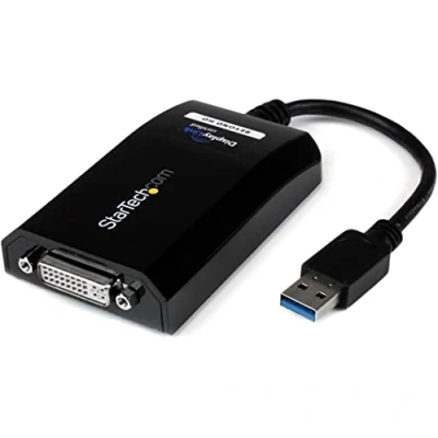 Immagine di StarTech.com Adattatore USB 3.0 a DVI / VGA, 2048x1152, Scheda video e grafica esterna, Convertitore/ per doppio monitor VGA o 2 display Supporta Mac Windows (USB32DVIPRO)
