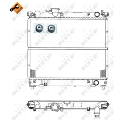 Immagine di NRF EASY FIT 50404 Radiatore motore Alluminio 478 375 26 con clip pistone Alette di raffreddamento saldate SUZUKI: Vitara I SUV, SUV Cabrio