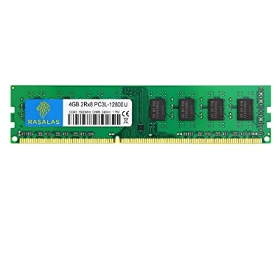 Immagine di Rasala 4GB PC3L 12800U DDR3 1600MHz DDR3L PC3 12800 RAM DIMM Memoria UDIMM 240Pin 2RX8 CL11 Non ECC 1,35V /1,5V per Desktop