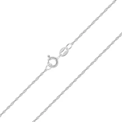Immagine di Planetys Catenina per Bambini Argento Sterling 925 Rodiato Modello Singapore Larghezza: 1 mm Lunghezza: 40 cm