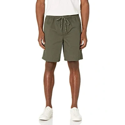 Immagine di Amazon Essentials Bermuda con Coulisse e Cucitura Interna da 20,32 cm dalla vestibilità Comoda (Disponibili in Taglie Forti) Uomo, Verde Oliva, XS