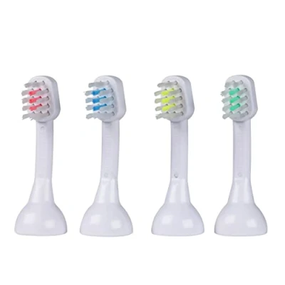 Immagine di emmi dent 4x K4 Testine Spazzolino (1xBlu+1xBianco+1xRosso+1xMenta) I Testina Piccola per Bambini e Soggetti con Mandibole Piccole gli Spazzolini da Denti a Ultrasuoni Metallic Professional