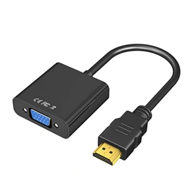 Immagine di Yoezuo Adattatore HDMI a VGA, VGA Placcato in Oro (da Maschio Femmina) per Computer, Desktop, PC, Laptop, Monitor, Proiettore, HDTV, Chromebook, Raspberry Pi, Nero