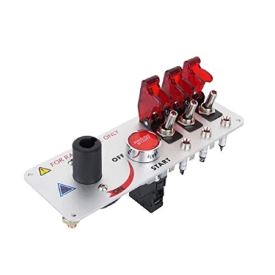 Immagine di Yosoo Pulsantiera per auto da competizione, LED 12 V, interruttore principale pannello d’avvio motore, mod. Q2YY