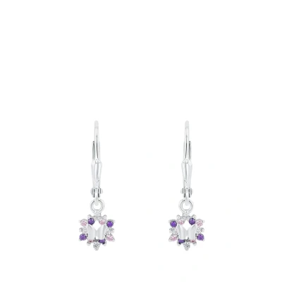 Immagine di Prinzessin Lillifee Orecchini in Argento 925 Gioielli da orecchio per bambine, con zirconi sintetici, 2,4 cm, Argento, farfalla, confezione regalo, 2036992