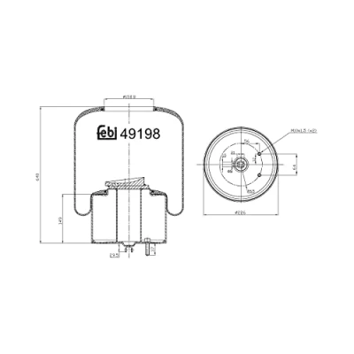 Immagine di FEBI BILSTEIN 49198 Soffietto, Sospensione pneumatica