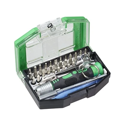 Immagine di kwb Bits for Bytes 119100 Valigetta da 30 pezzi, con cacciavite e punte assortite, colore: verde