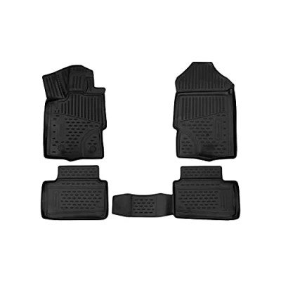 Immagine di Element tappetini in Gomma 3D Premium su Misura Adatti per Ford Ranger, T6, 2019 2022, 4 Pezzi.