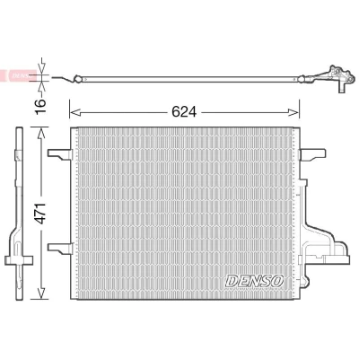 Immagine di DENSO DCN10027 Condensatore senza essiccatore 624x471x16 R 134a 624 FORD: KUGA 1