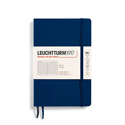 Immagine di LEUCHTTURM1917 358317 Taccuini Paperback (B6+), Copertina morbida, 123 pagine numerate, Righe, Blue Mare