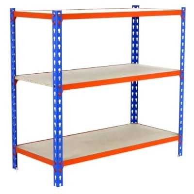 Immagine di Simon Rack Étagère Rangement à 3 Niveaux en Boix, 200 kg Capacité de Charge et Point Flexion, 1000x1100x400 mm, Lourde, Garage, Galvanisé/Bois Maderclick