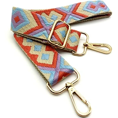 Immagine di Tracolla per Borse Donna Colorato Cinghia Della Borsa Larga, Regolabile con Gold Moschettone, Durevole Crossbody Borsa, Borsetta, Chitarra DIY Spalla Accessori Ragazze, 08