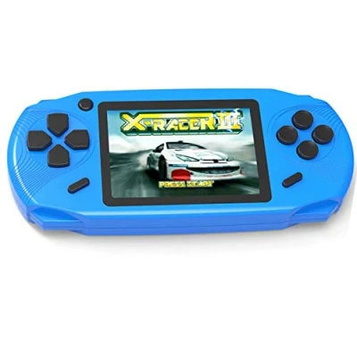 Immagine di ZHISHAN Console di Gioco Portatile per Bambini con 100 Videogiochi Classici Integrati 3.0&quot; LCD Schermo Sistema Elettronico Ricaricabile Adulto Compleanno e Regalo Natale Blu