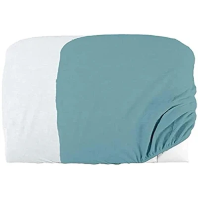 Immagine di Domiva Set 2 fodere per fasciatoio 50 x 75 cm Spugna in policotone Bianco/Nilo