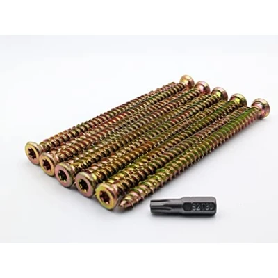 Immagine di 7,5 x 212 mm (scatola da 100) fissaggio per telaio in muratura/calcestruzzo, viti direttamente mattoni, pietra naturale, cancelli pali calcestruzzo, ecc