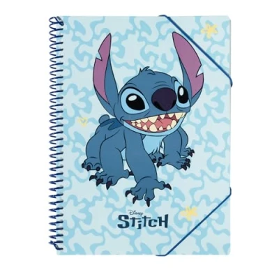 Immagine di Grupo Erik: Portalistino A4 Disney Stitch, Raccoglitore porta documenti con 30 buste, elastico e copertina flessibile, 32 x 25,5 cm, Cancelleria Stitch Gadget