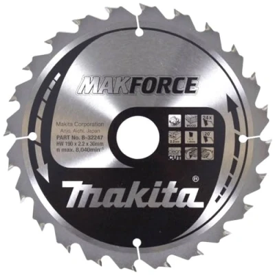 Immagine di Makita MAKFORCE B 32247 Lama circolare in metallo duro 190 x 30 1.4 mm Numero di denti: 24 1 pz.