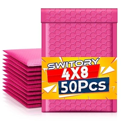 Immagine di Switory Buste imbottite in polibolla, 10,2 x 17,7 cm, confezione da 50 pezzi, cm