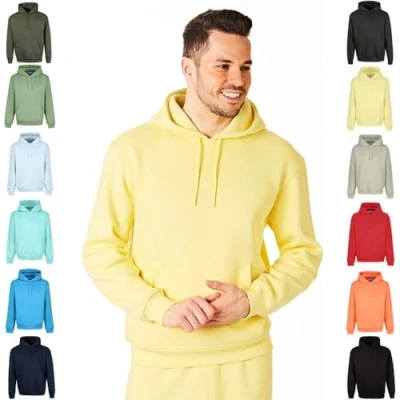 Immagine di RIPT Performance RCSWT763 Uomo con Cappuccio Soft Touch Loungewear Felpa Top, Giallo, L