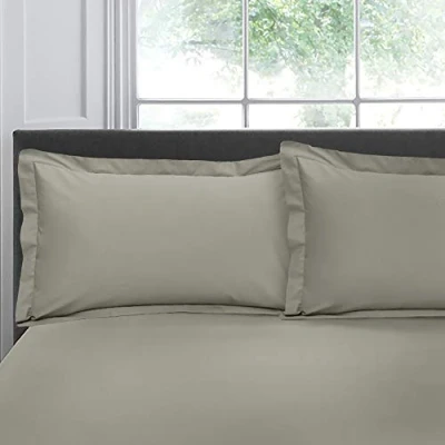 Immagine di Appletree Coppia di federe Oxford 100% cotone argento, 76 x 48 cm