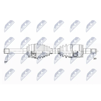 Immagine di NTY NPW MS 059 Albero motore / Semiasse Assale anteriore Sx 610, 90