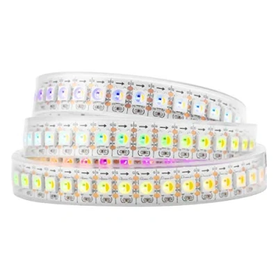 Immagine di BTF LIGHTING SK6812RGBW (WS2812B RGBW) RGB + bianco naturale Individualmente indirizzabile 1m 144 LED/pixel/m Flessibile 4 colori in 1 LED sogna colorato Striscia IP67 impermeabile DC5VPCB