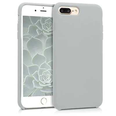 Immagine di kwmobile Cover per Apple iPhone 7 Plus/iPhone 8 Plus Custodia Back Case Smartphone in Silicone TPU Protezione Gommata grigio chiaro opaco