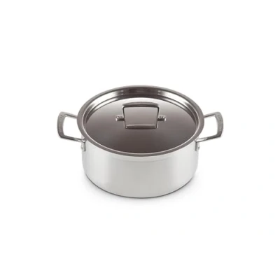 Immagine di le Creuset Pentola con coperchio in acciaio inox, diameter 24 cm, Volume 5.3L, Ottimale per Tutte Fonti di Calore, Induzione Inclusa, 96200724001000