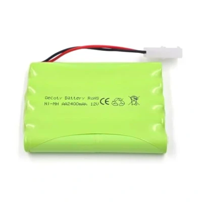 Immagine di Gecoty® batteria NiMH da 12 V, 2400 mAh, ricaricabile AA con connettore KET 2P, per telecomando giocattoli e utensili elettrici