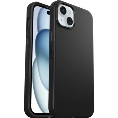 Immagine di OtterBox Cover per iPhone 15 Pro Max Symmetry MagSafe, resistente a shock e cadute ;sottile, testata 3x vs le norme MIL STD 810G, protezione antimicrobica, Nero, Senza Retail Package