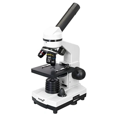 Immagine di Levenhuk Rainbow 2L Moonstone Home Lab Kit STEM per Bambini con Microscopio Biologico Portatile 400x, Guida Agli Esperimenti Illustrata a Colori, Campioni Preparati e Strumenti Scientifici (IT)