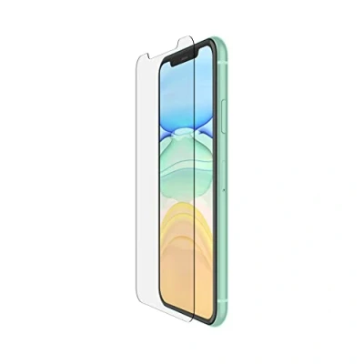 Immagine di Belkin Pellicola protettiva antimicrobica in vetro temperato per iPhone 11 (protezione avanzata che riduce i batteri sullo schermo fino al 99%) Compatibile con 11/XR